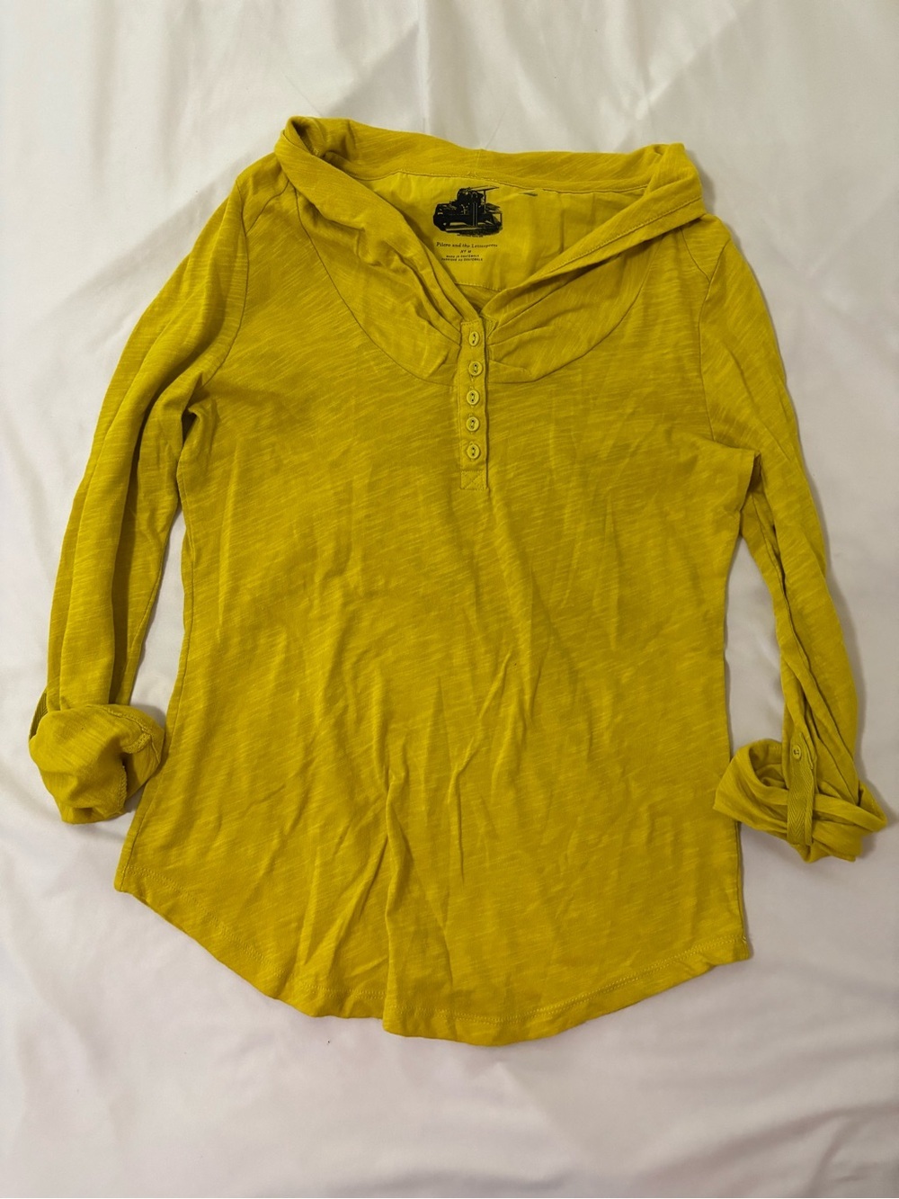 Pilcro and the Letterpress Mustard Yellow Long Sleeve Henley
